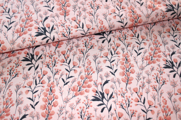 Designerbaumwollstoff Field of Dreams pink (10 cm)